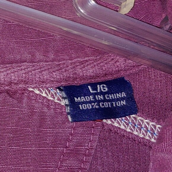 Tommy Bahama Embroidered Logo Quarter Zip-Up Pullover Sweatshirt Size L Merlot - Picture 2 of 6